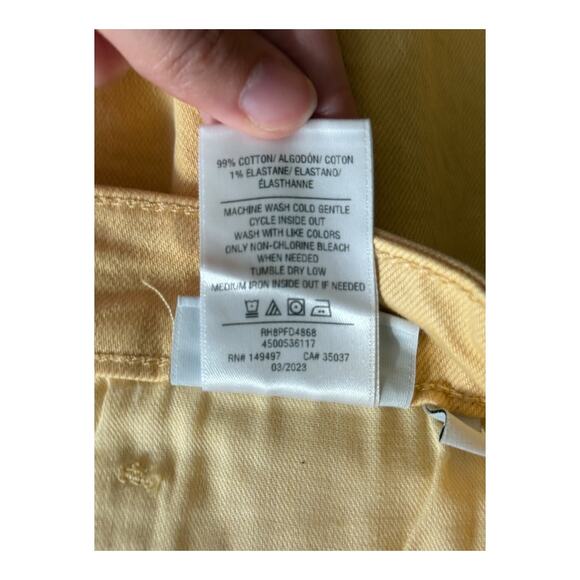 Joe's Jeans shorts Jessie relaxed denim yellow size 34 - Picture 4 of 5